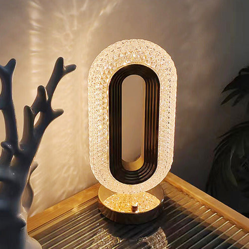 Ilumina tu hogar con elegancia: Lámpara Recargable de Cristal de Lujo