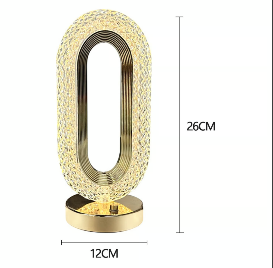 Ilumina tu hogar con elegancia: Lámpara Recargable de Cristal de Lujo