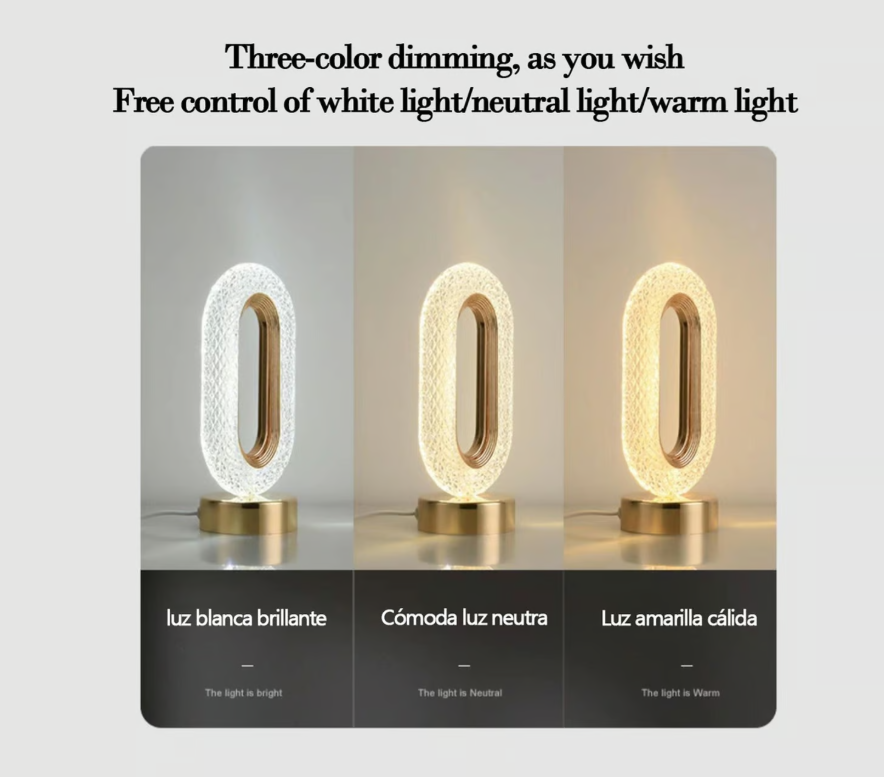 Ilumina tu hogar con elegancia: Lámpara Recargable de Cristal de Lujo