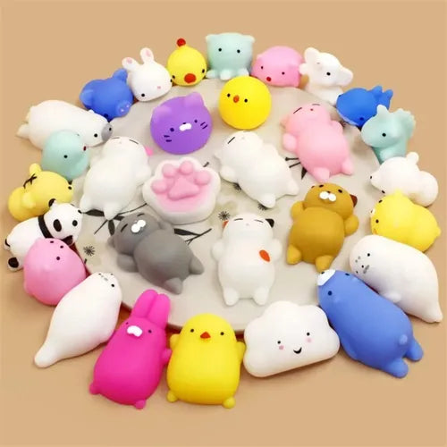 Kit 80 Mini Muñequitos Squishy Originales – Antiestrés y Coleccionables