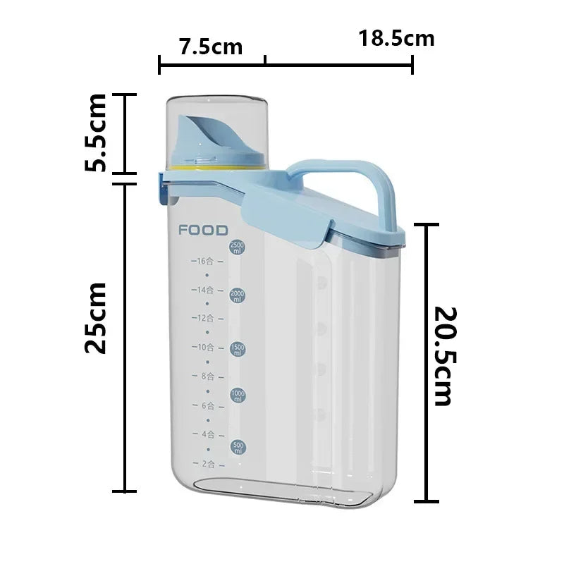 Frascos de plástico para almacenamiento de cereales, caja de almacenamiento de granos hermética portátil, cubo de arroz a prueba de humedad y insectos, caja de almacenamiento de cocina