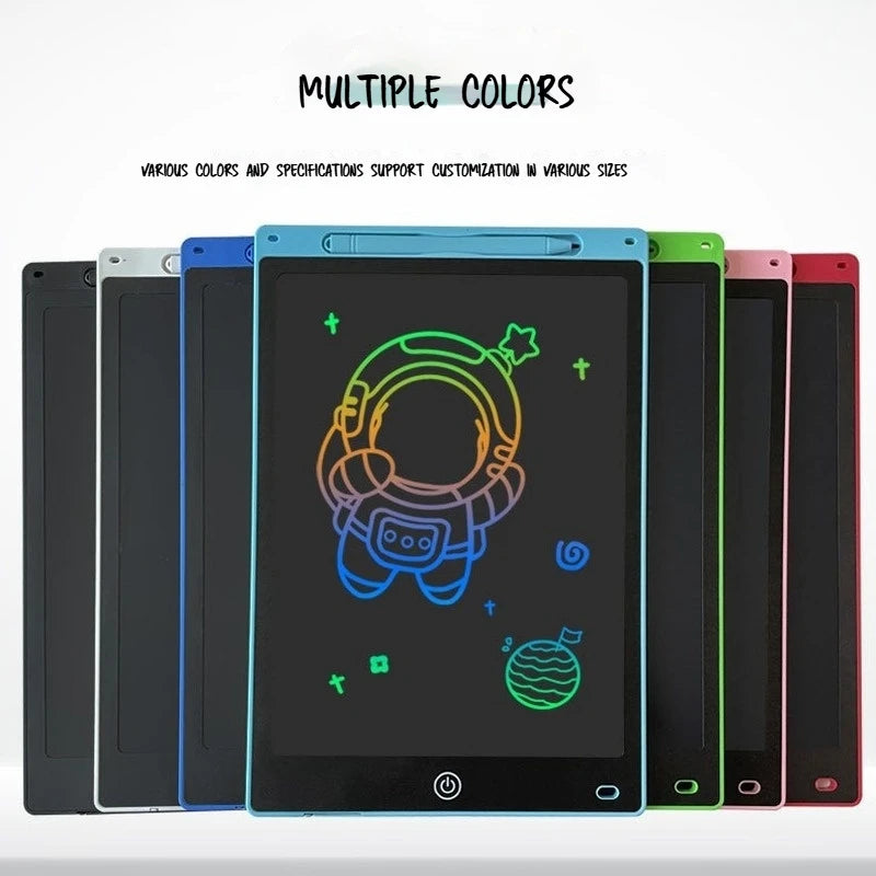 Tabletas de escritura digitales electrónicas de 12 pulgadas, tableros para garabatear con pantalla Lcd colorida, tabletas de dibujo de escritura a mano para niños, regalos
