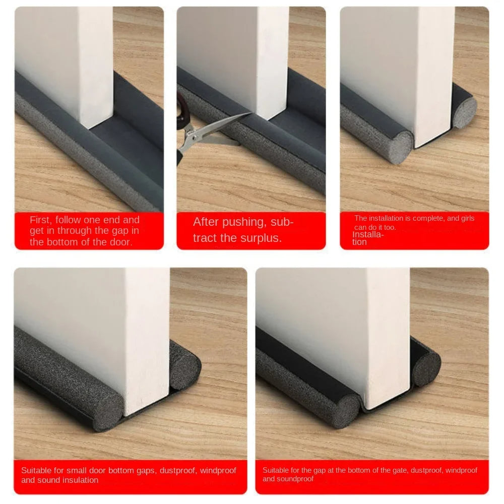 Protector para puerta adaptable .ahorro de energía, aislante, aire frío, viento y