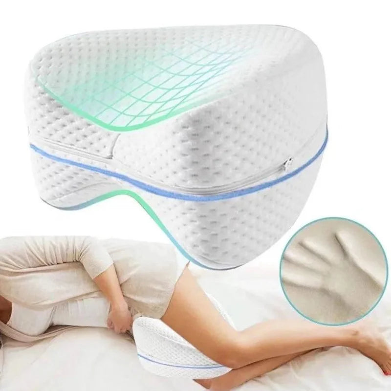 Almohada para piernas con memoria en forma de corazón