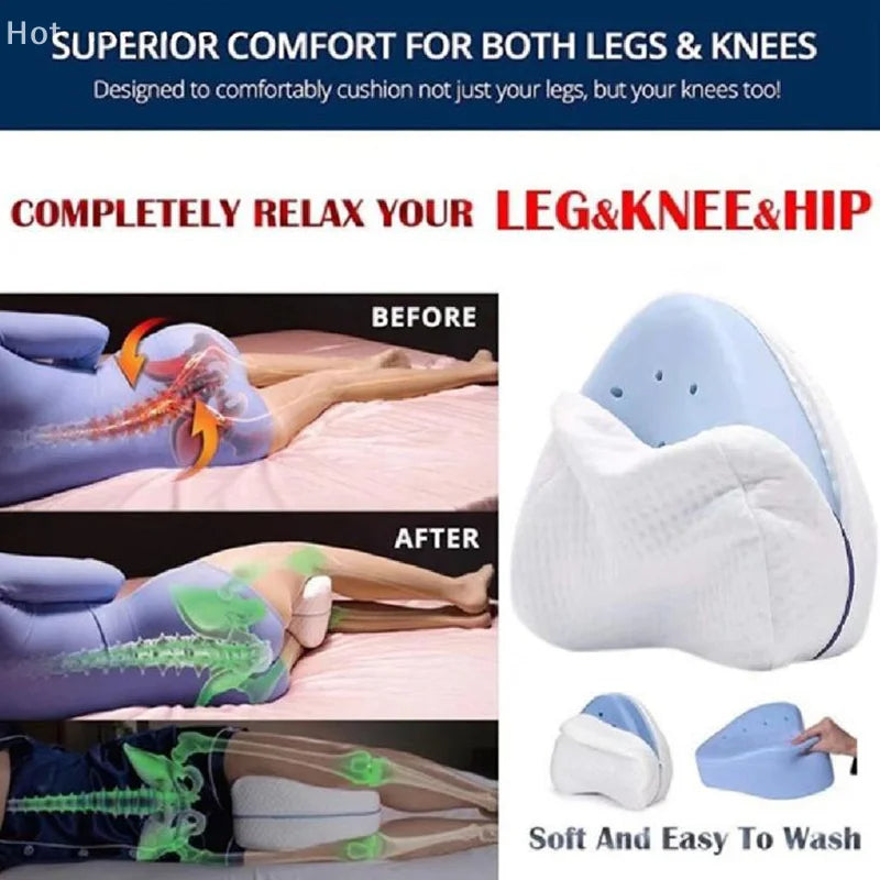 Almohada para piernas con memoria en forma de corazón