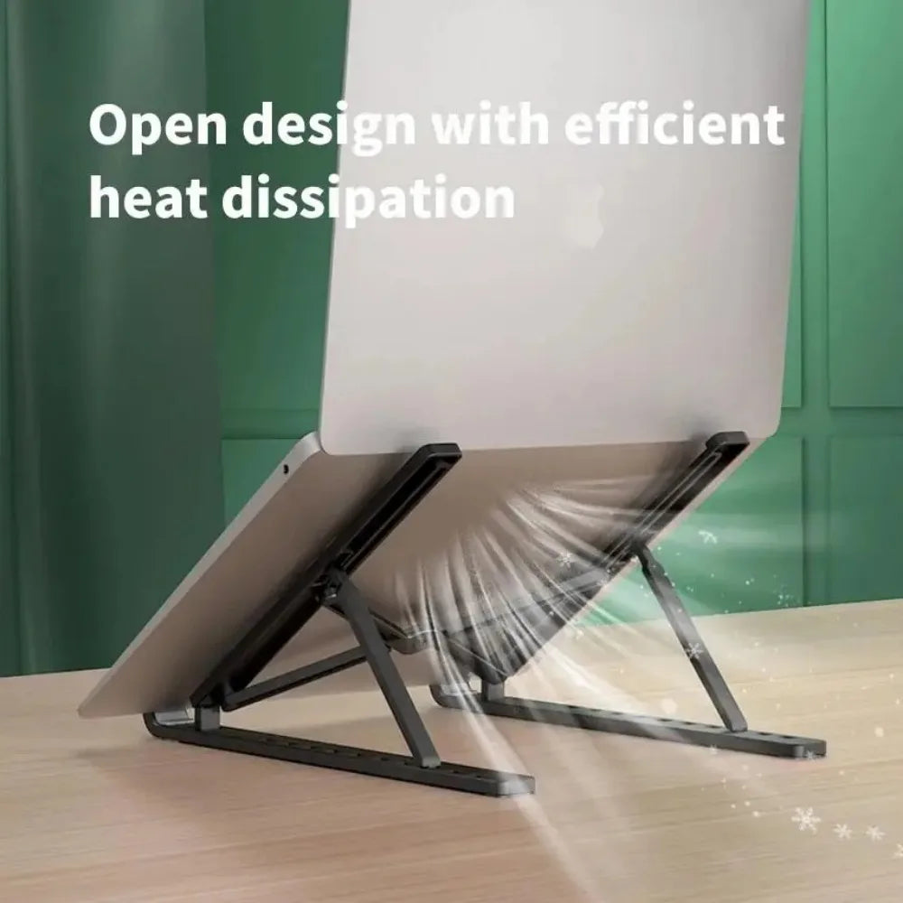 Soporte plegable para ordenador portátil, soporte de refrigeración para portátil