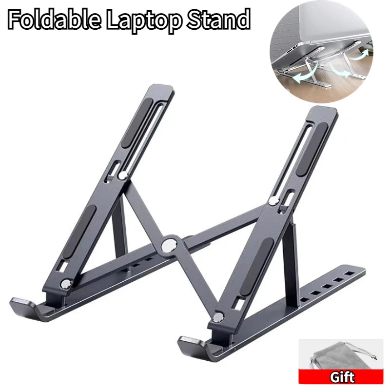 Soporte plegable para ordenador portátil, soporte de refrigeración para portátil