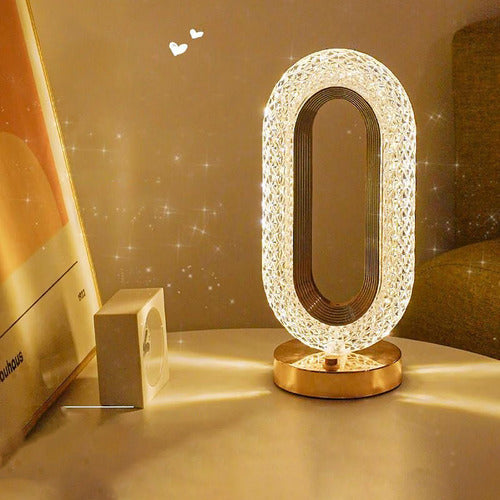 Ilumina tu hogar con elegancia: Lámpara Recargable de Cristal de Lujo