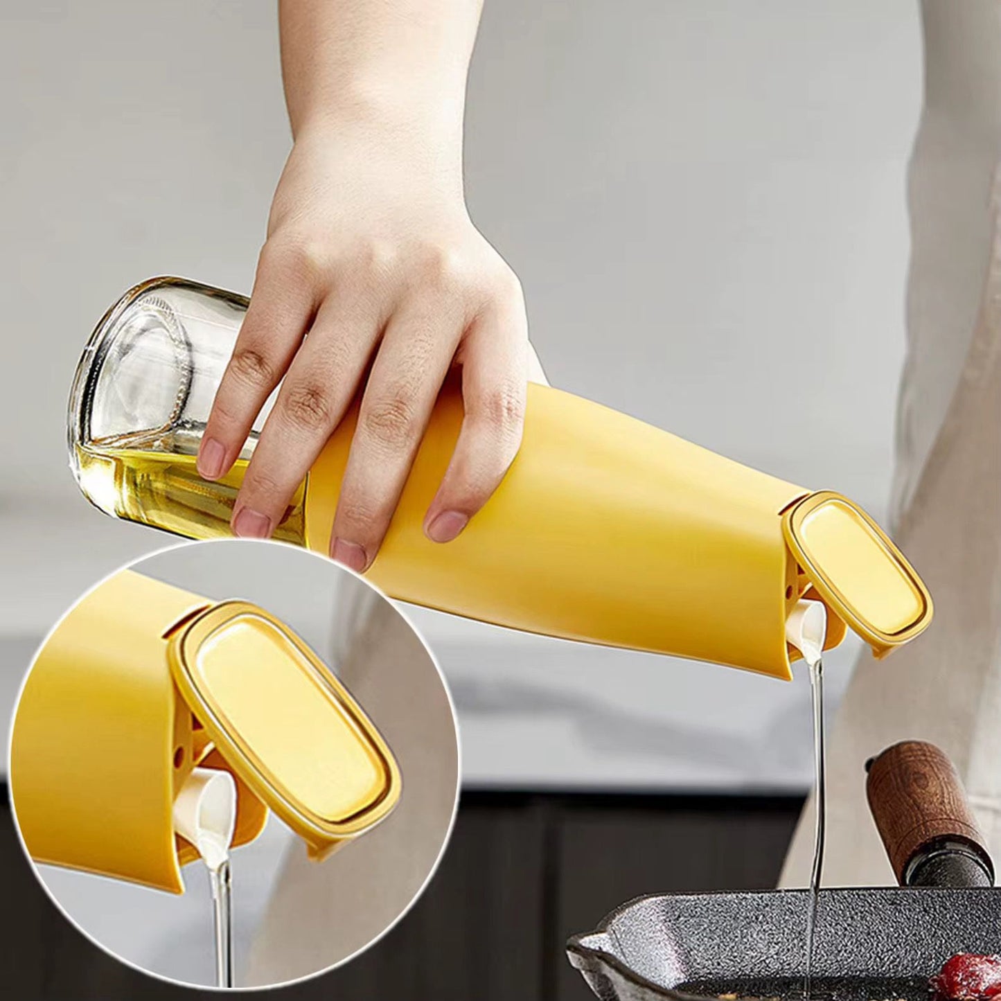 Botella dispensadora de aceite de 500ML, botella de salsa, botellas de almacenamiento de vidrio para especias, aceite en aerosol, vinagre, herramientas creativas de cocina