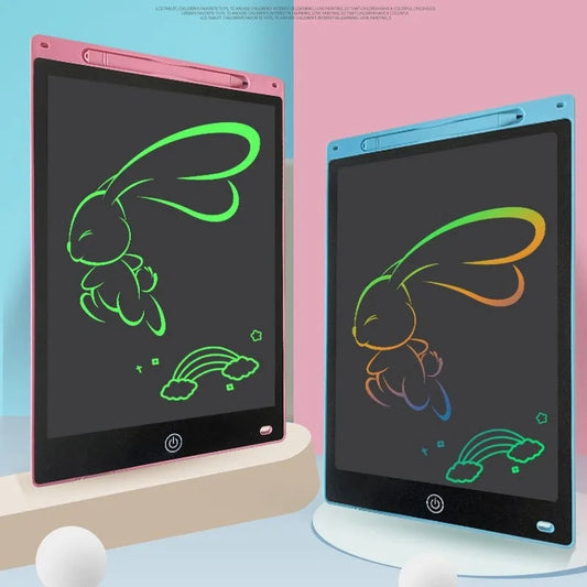 Tabletas de escritura digitales electrónicas de 12 pulgadas, tableros para garabatear con pantalla Lcd colorida, tabletas de dibujo de escritura a mano para niños, regalos