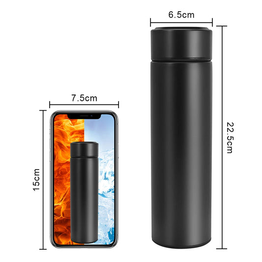 Botella de agua con pantalla Digital Led, pantalla de temperatura, termo inteligente de acero inoxidable, taza aislante inteligente