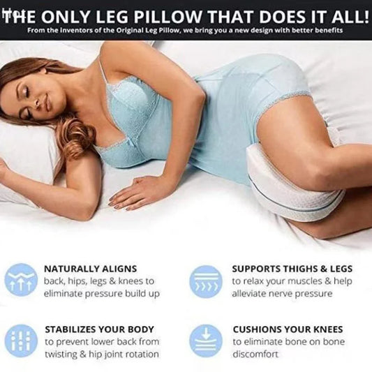 Almohada para piernas con memoria en forma de corazón